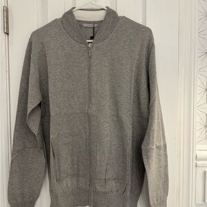 Men's Gray Zip-Up Sweater